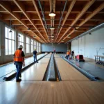 Construction of a bowling alley