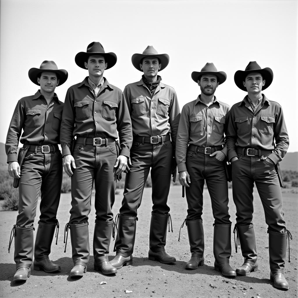 Historical photo of cowboys wearing chaps