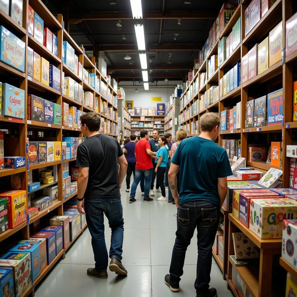 Bustling Brazilian Board Game Store