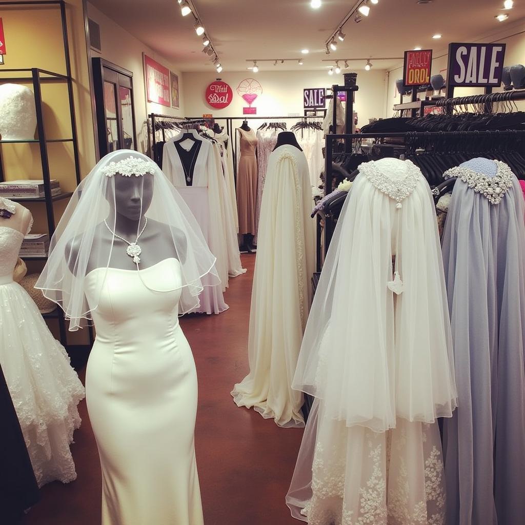 Bridal Boutique Sale with Discounted Veils