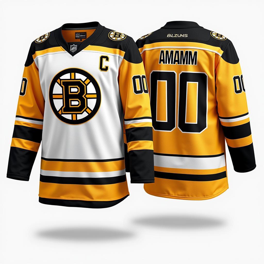 Bruins 2023 Winter Classic Jersey Front and Back View