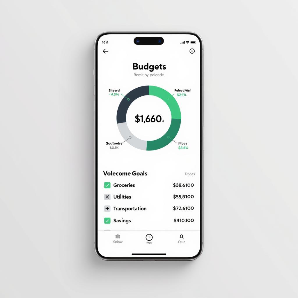 Financial Budgeting App Interface