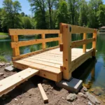 Constructing a Wooden Bridge over a Pond