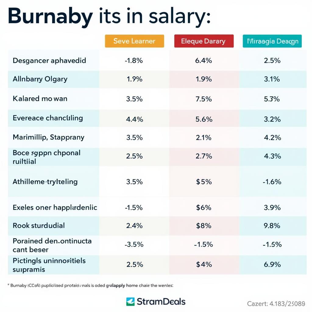 Salary Comparison in Burnaby