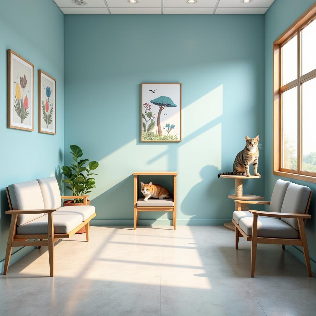 Calming Veterinary Clinic Waiting Room Decor