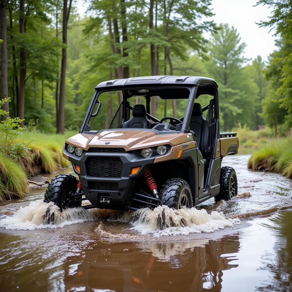 Can-Am Rider Crossing Water Safely