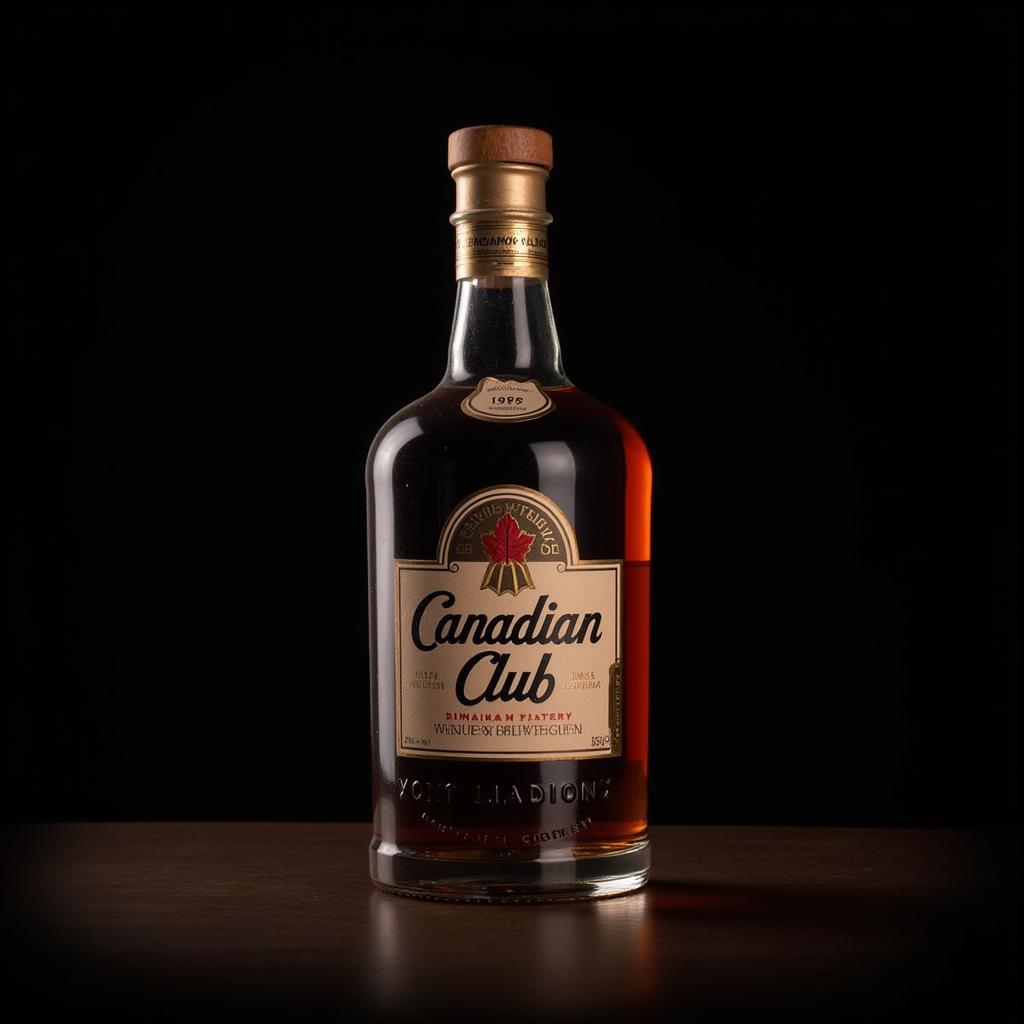 A bottle of Canadian Club 1967 whisky