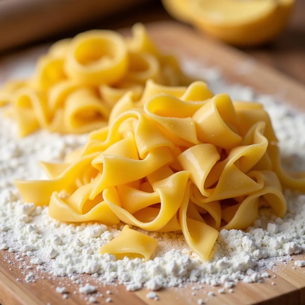 Close-up view of capelletti pasta