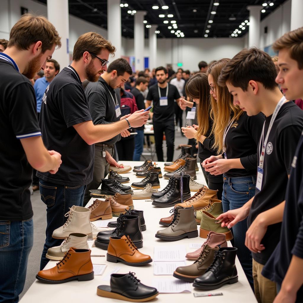 Cas shoe enthusiasts at an event