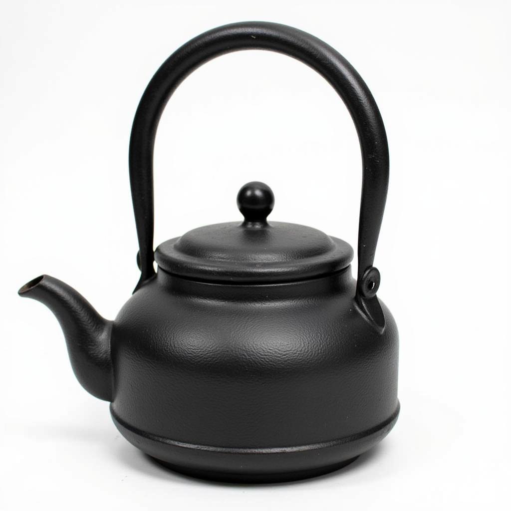 Cast iron teapot with a side handle