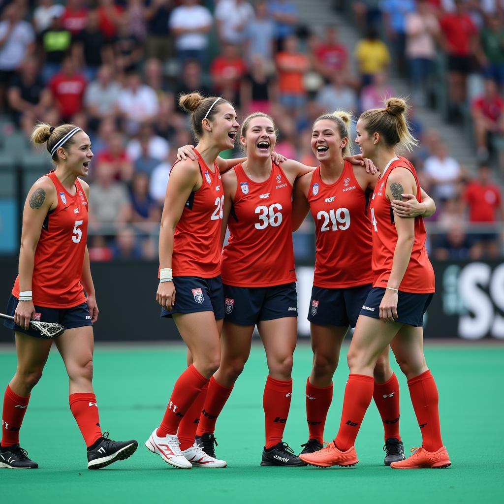 Celebrating a Crossbandy Goal