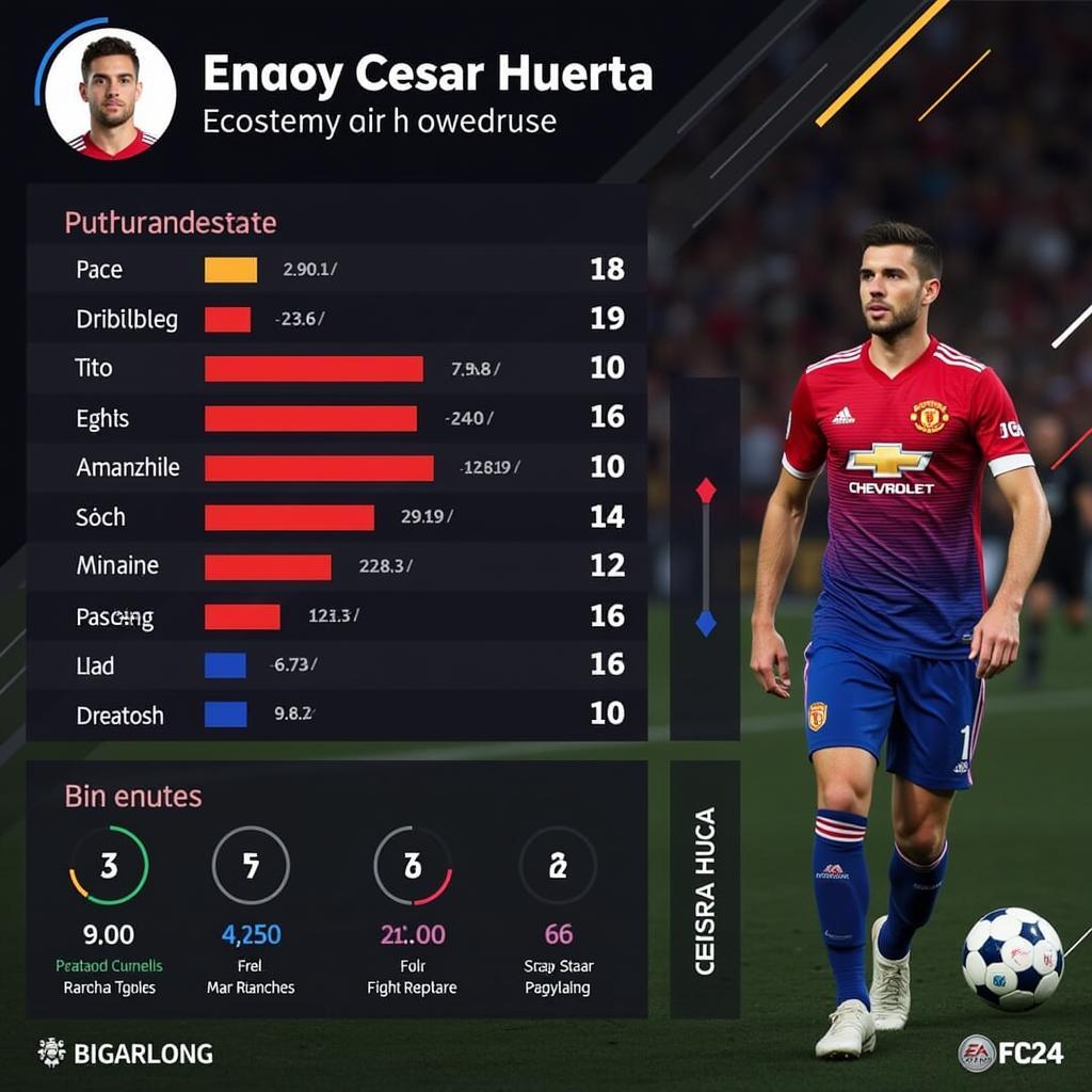 Cesar Huerta Key Stats in EA FC 24