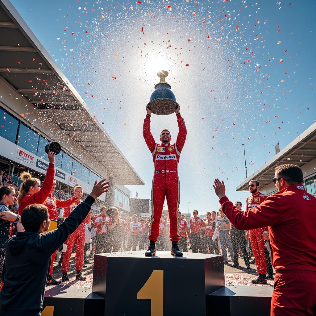 Champion Driver Podium Celebration