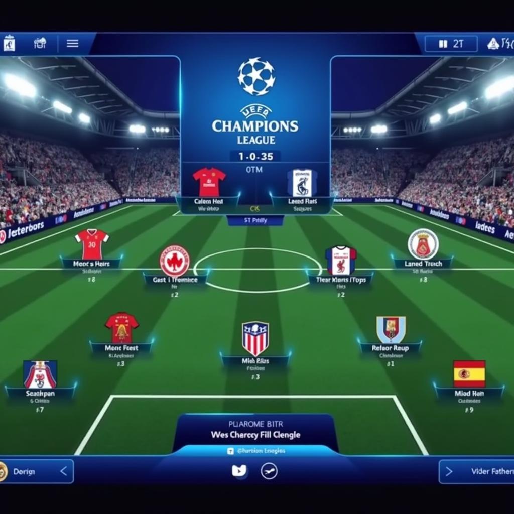 Champions League Sim Gameplay Screenshot