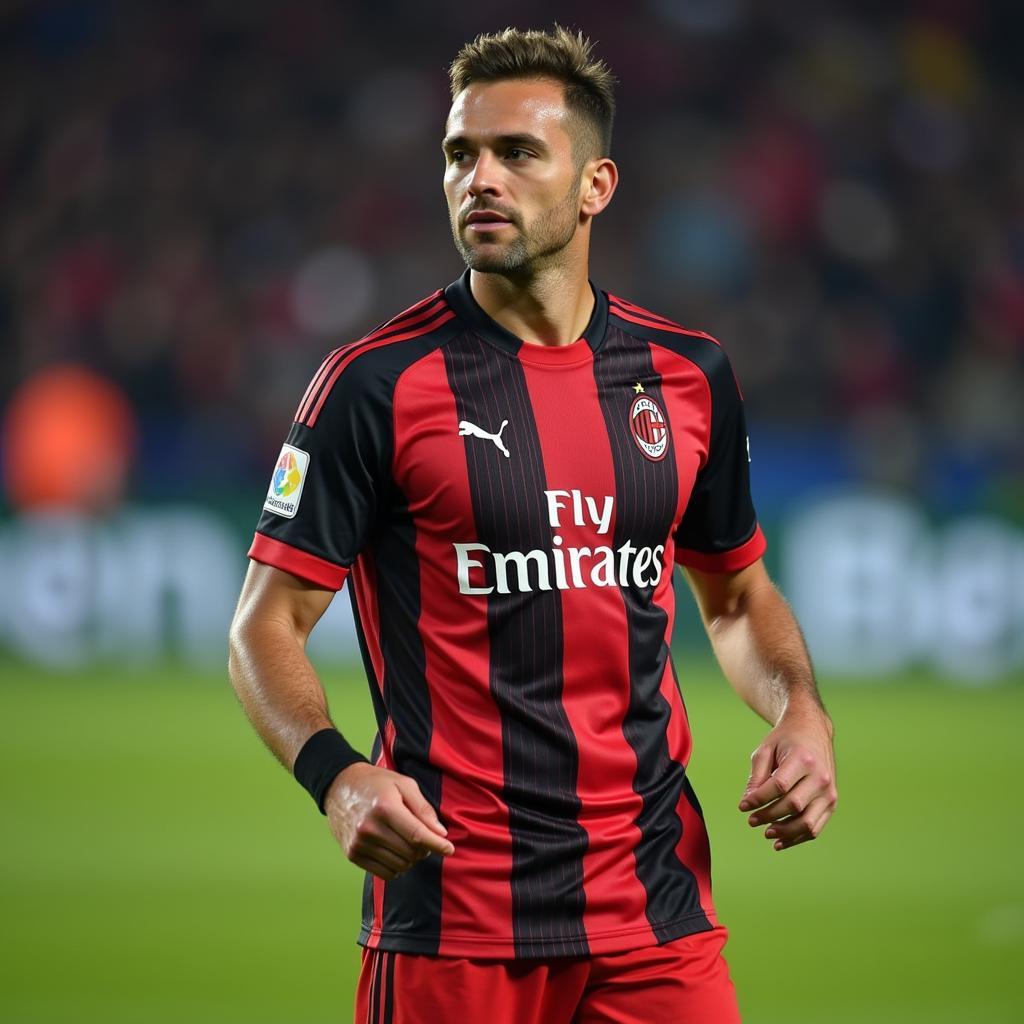 Charles De Ketelaere in his AC Milan kit