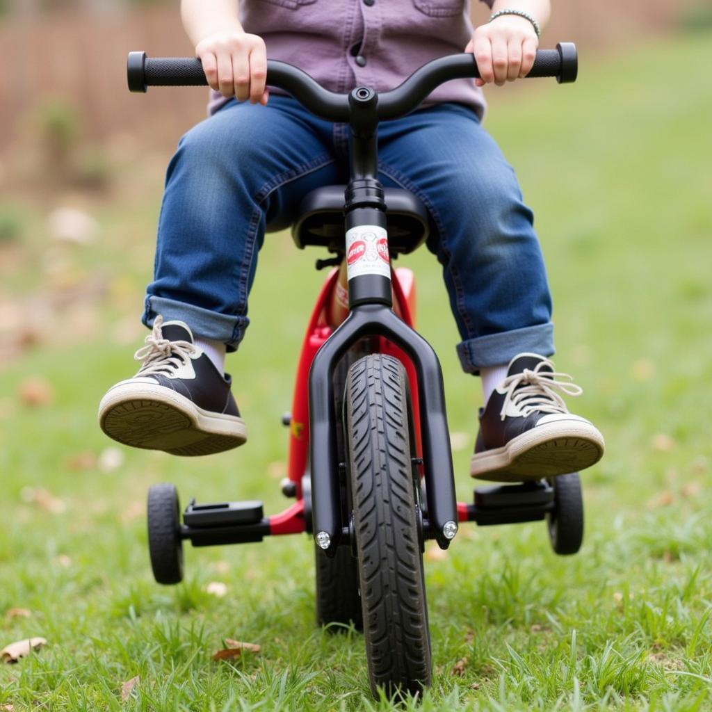 Child Sitting on Bike