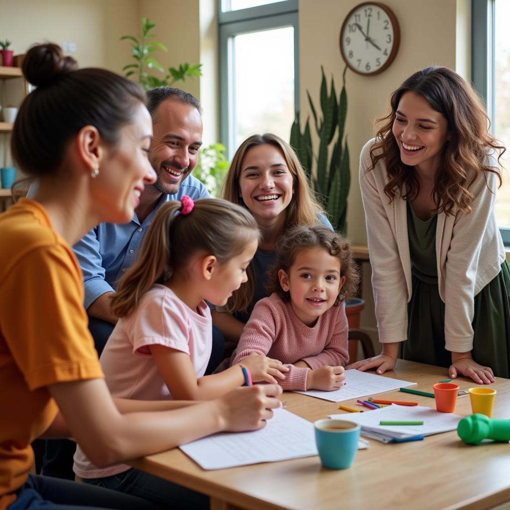 Parents choosing the right daycare for their child