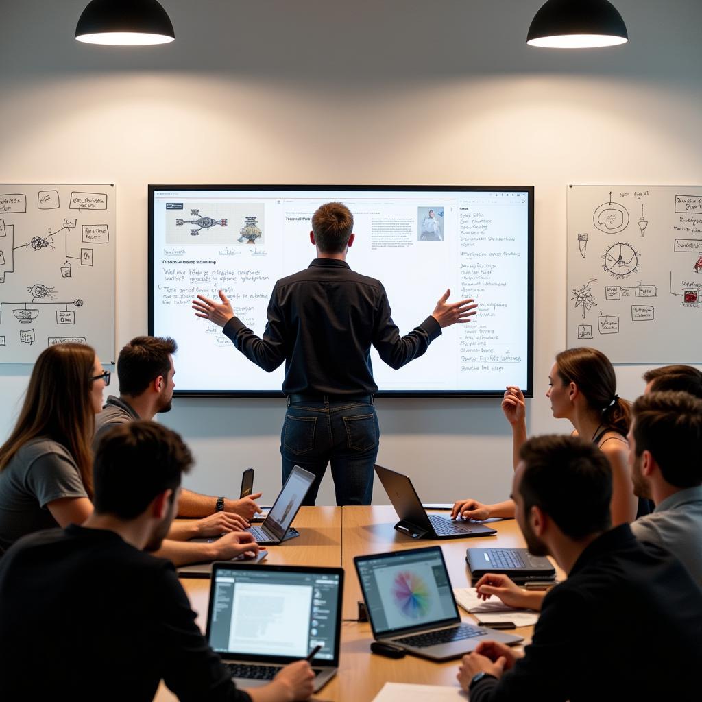 Christoph Lang leading a meeting