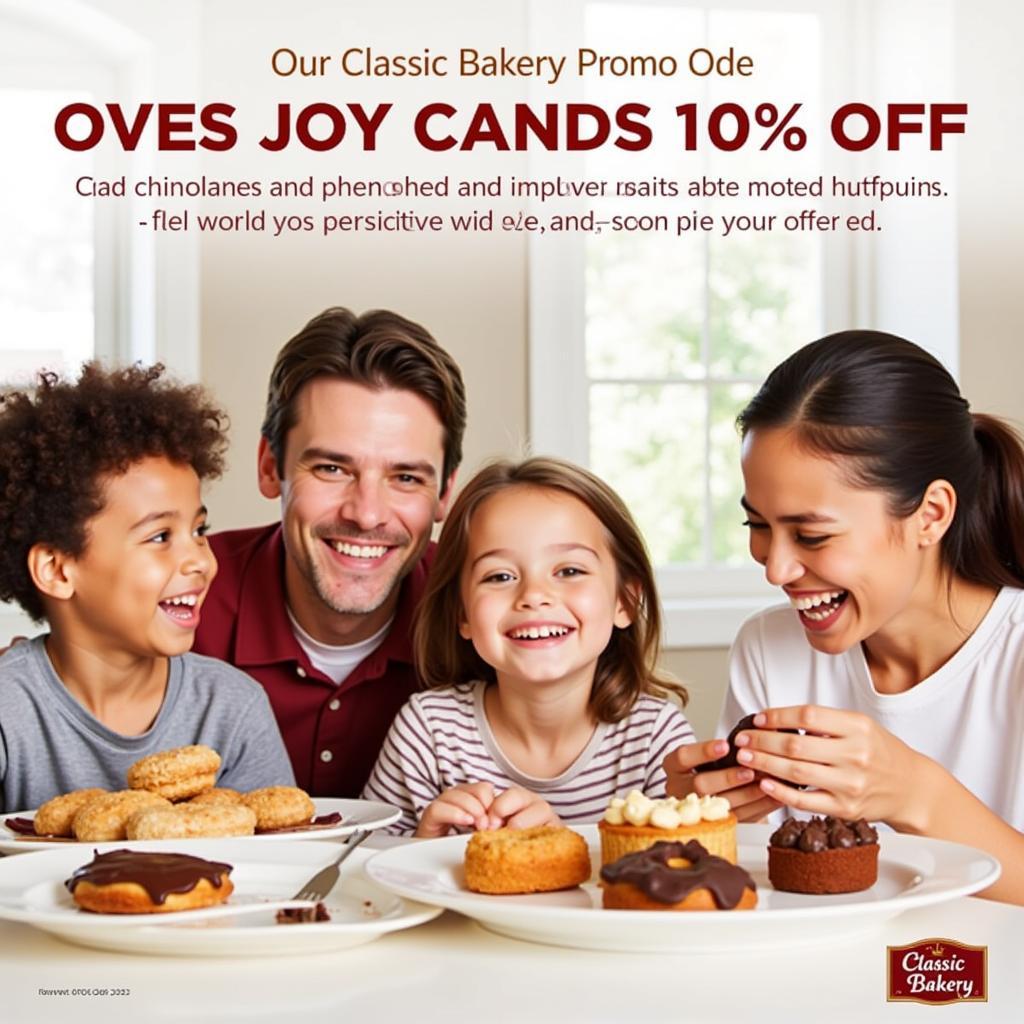 Family Enjoying Classic Bakery Treats with Promo Code Discount