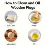 Steps for Cleaning and Oiling Wooden Plugs