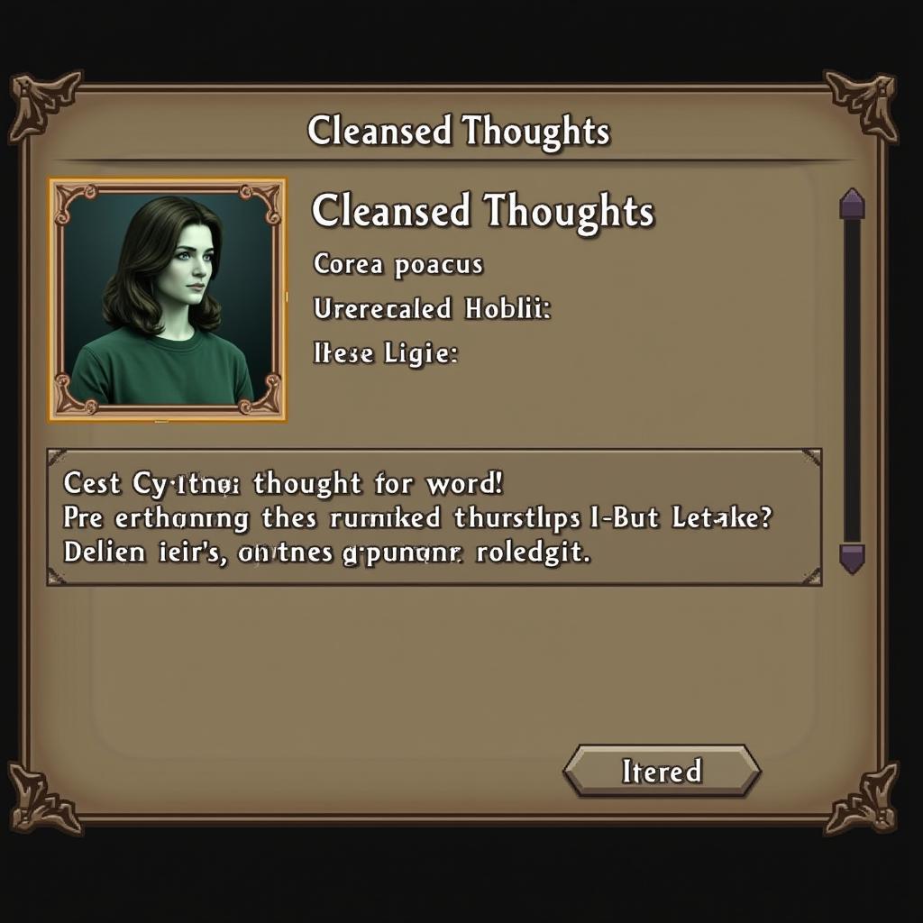 Cleansed Thoughts Item Overview