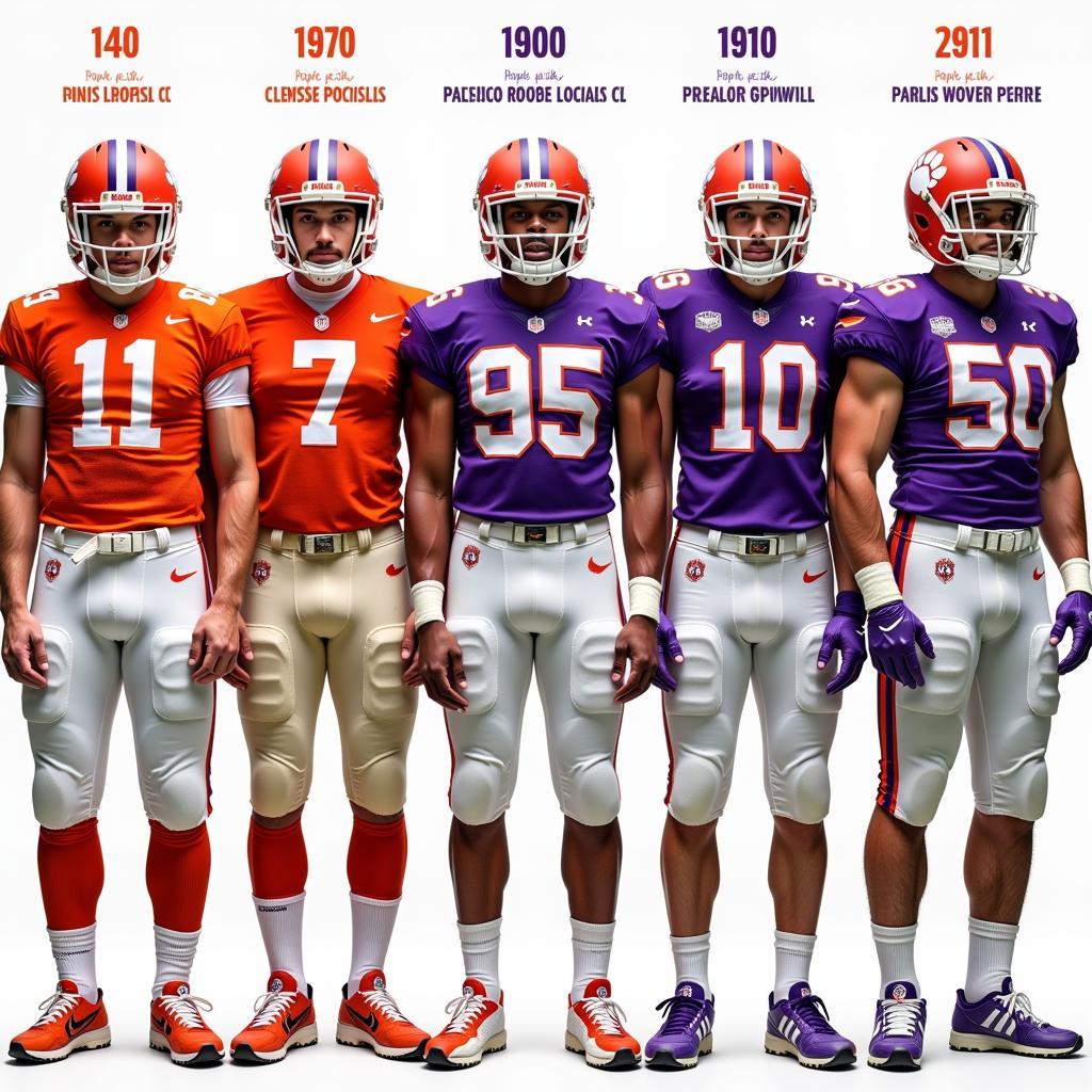 Clemson Football Uniforms Through the Years