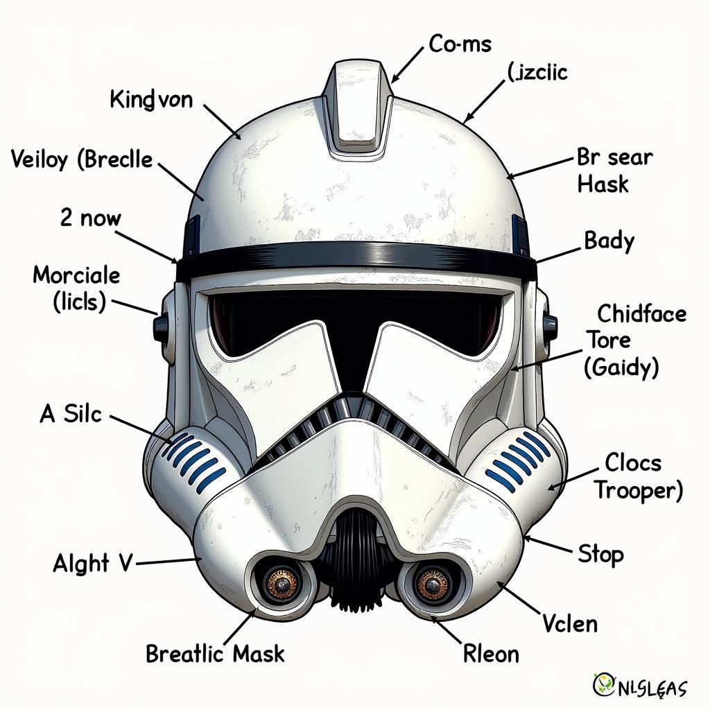 Close-up of Clone Trooper Helmet Features