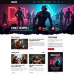 Cole Sewell's Gaming Website Homepage