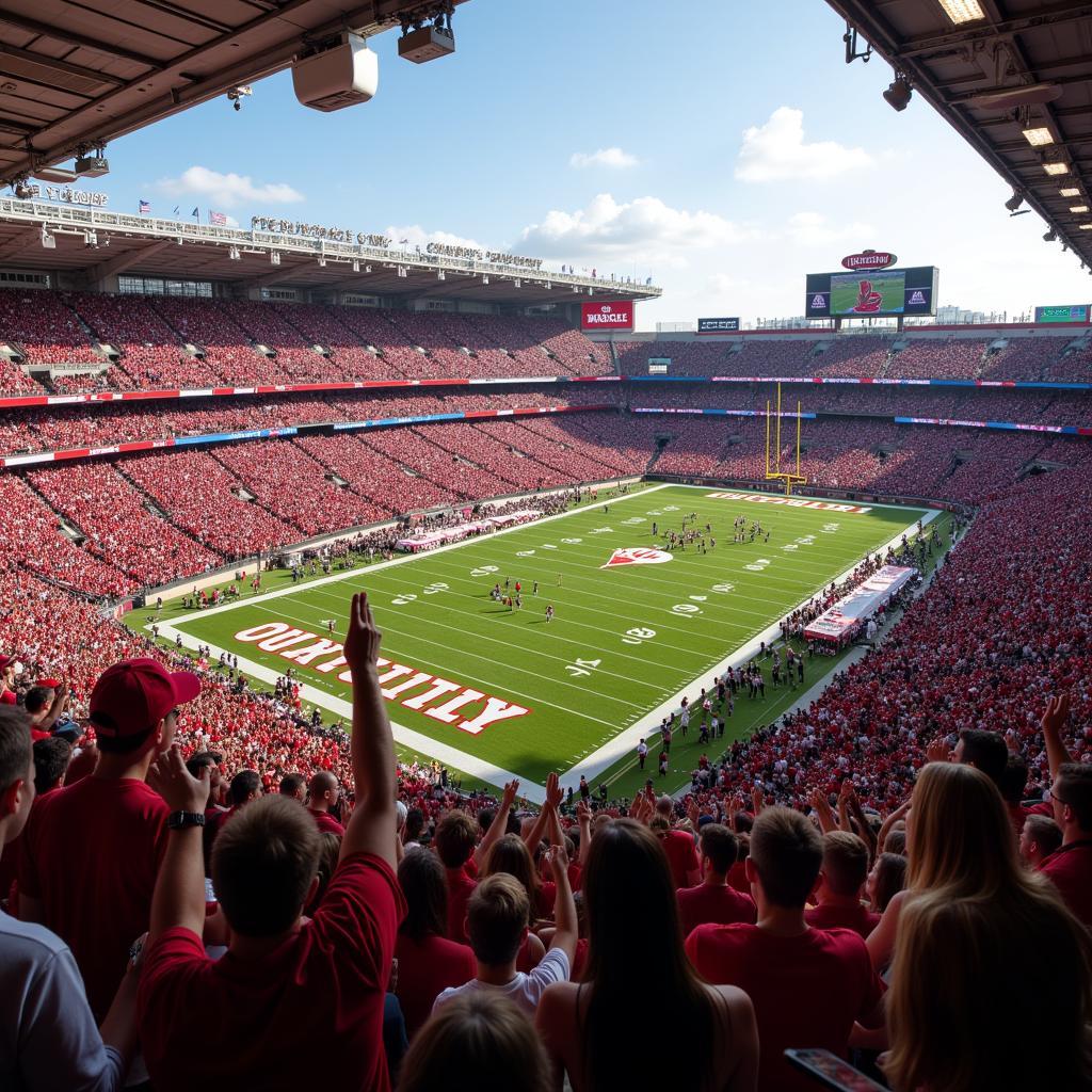 Packed College Football Stadium