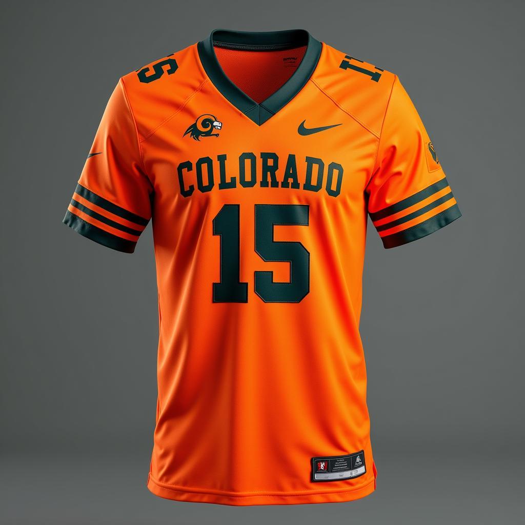 Modern Colorado State Rams Orange Jersey