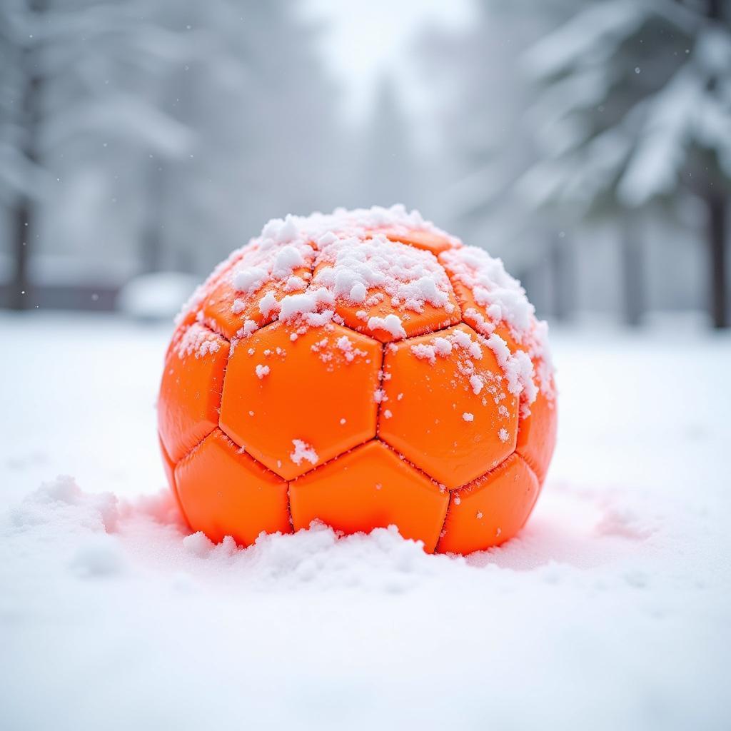 Coloured Football in Snow