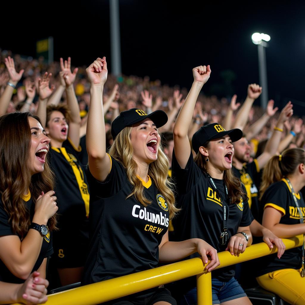 Columbus Crew fans celebrating a goal