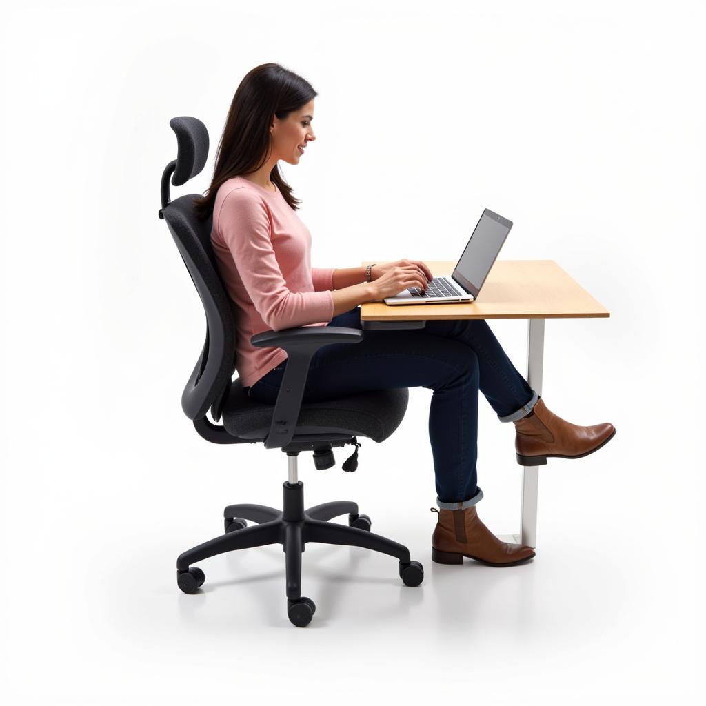 A modern and comfortable chair with a built-in writing table