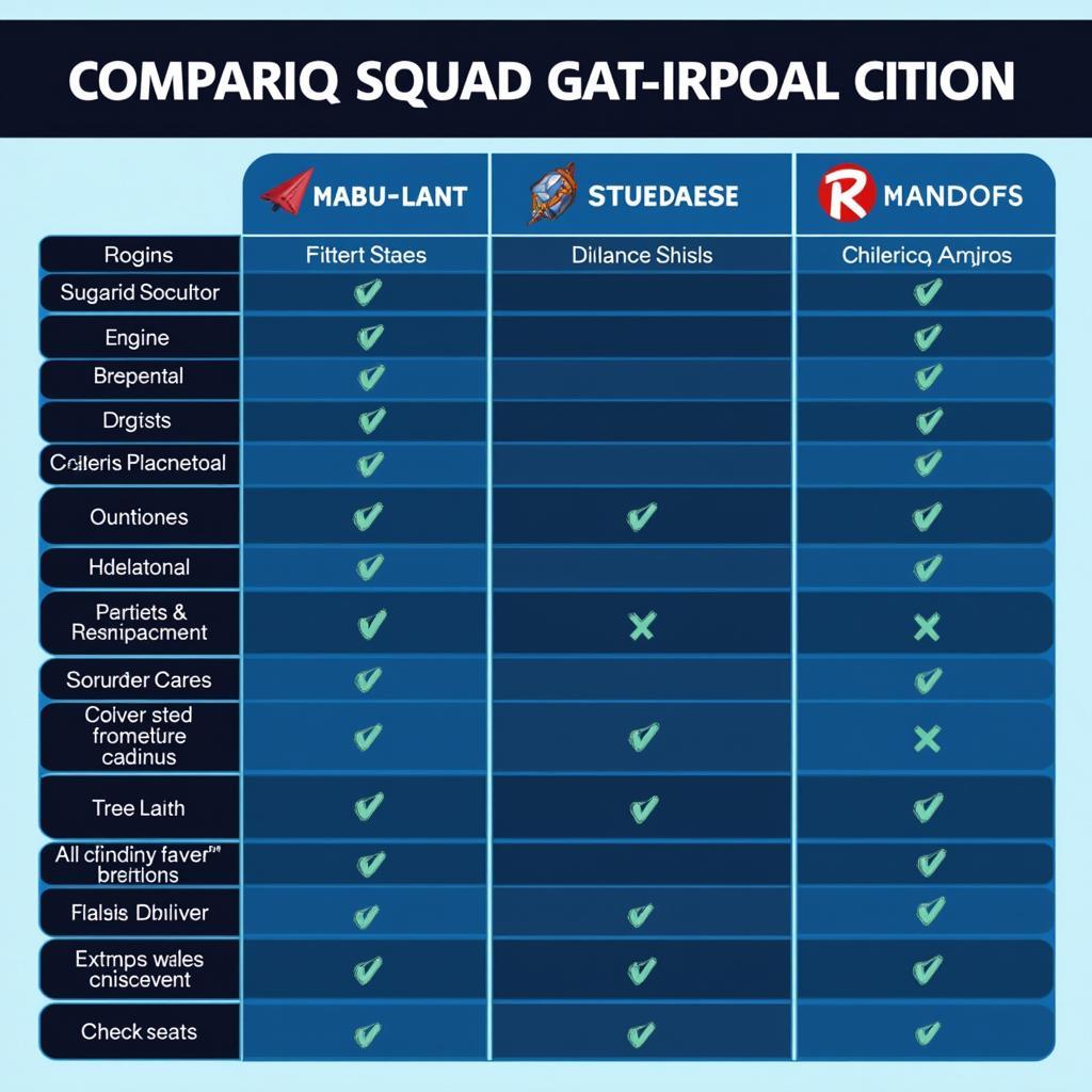 Comparing AI Squad Builders