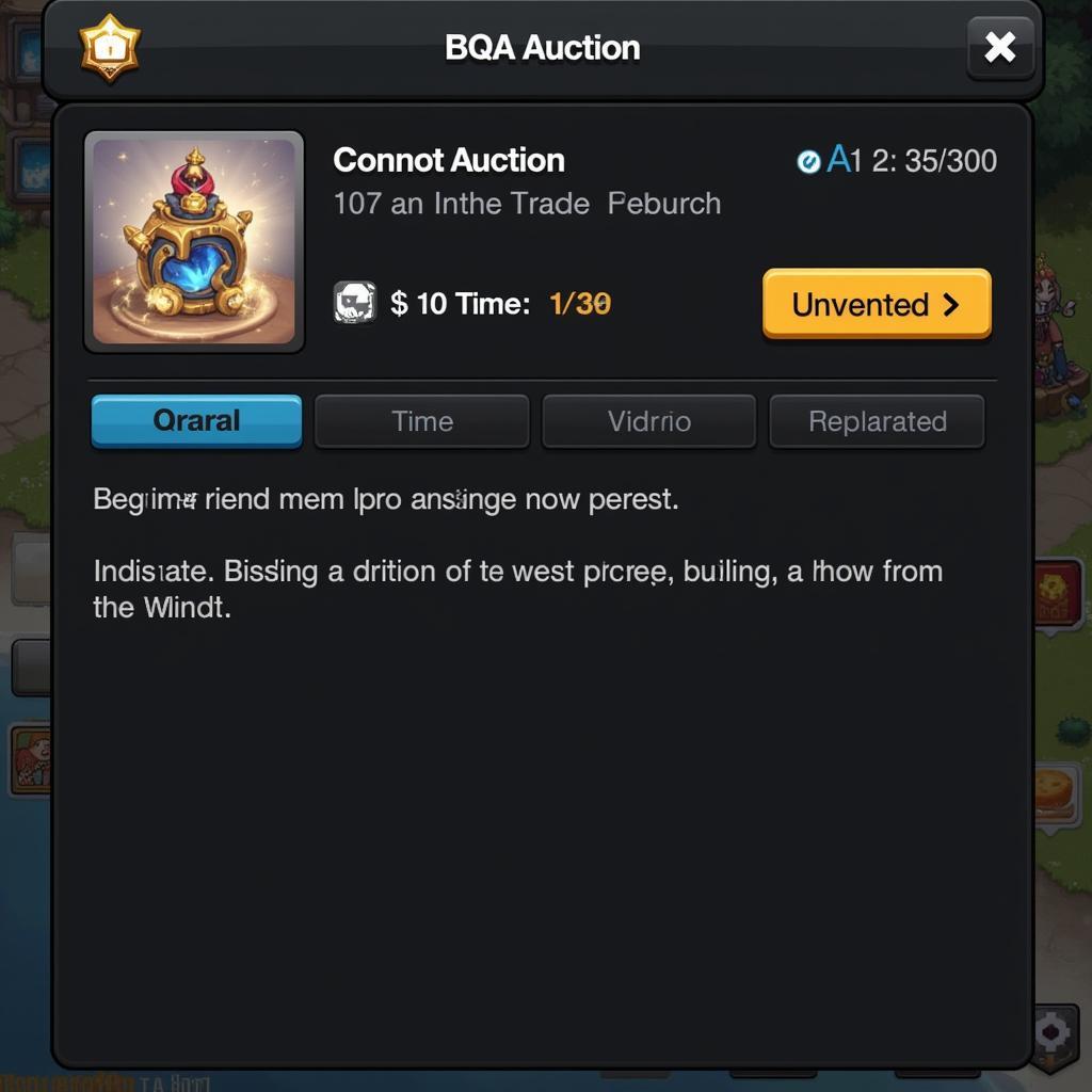 Connot Auction In-Game