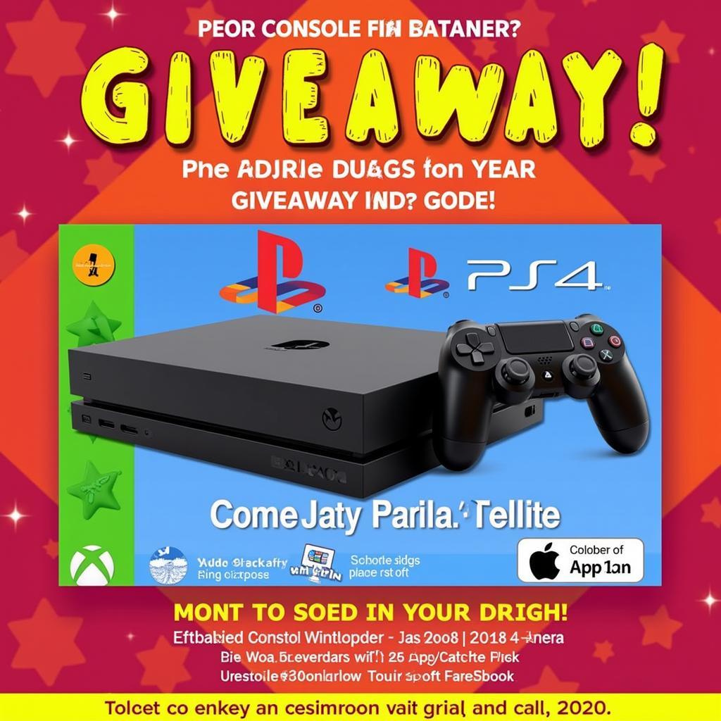 Social media announcement for a console giveaway