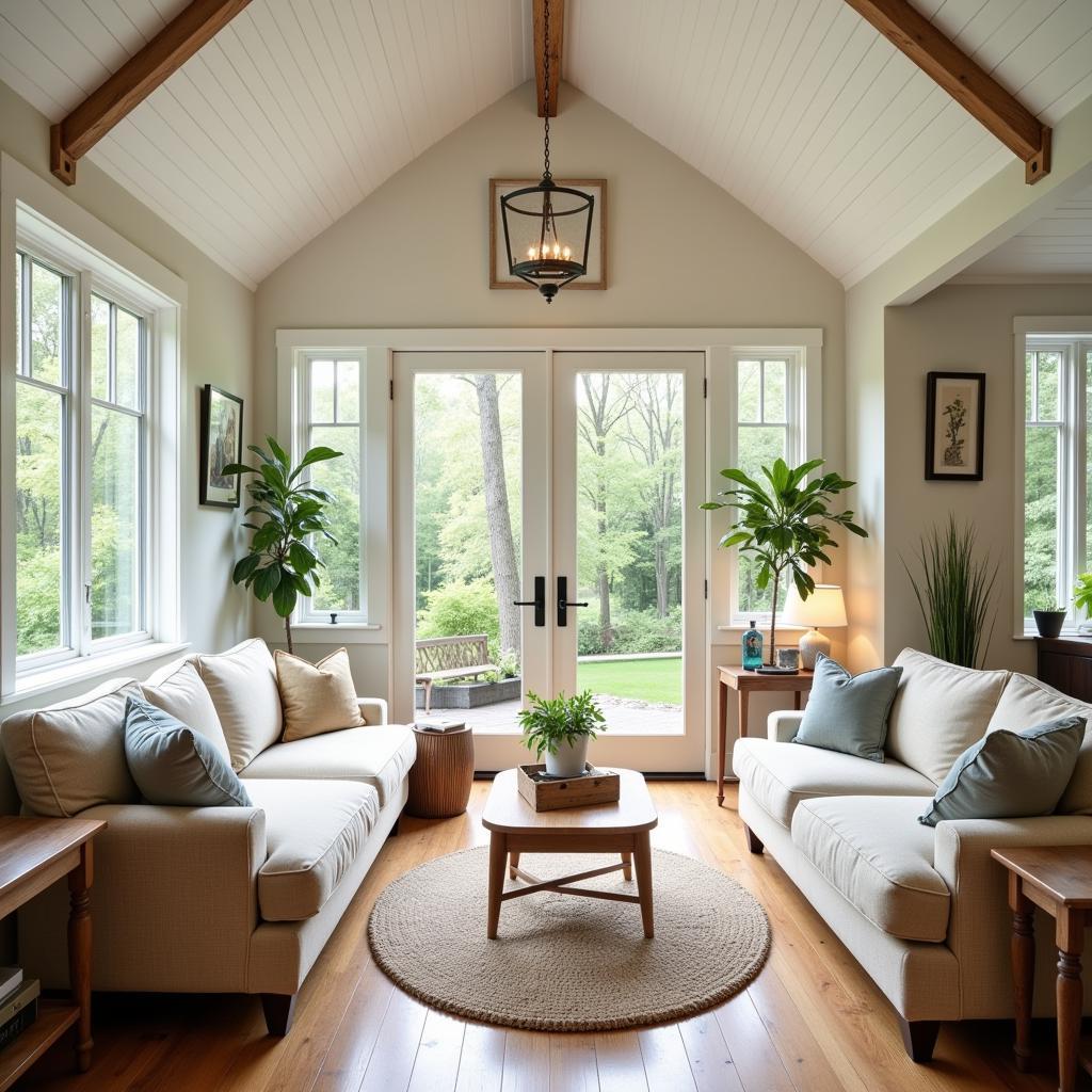 Spacious and Well-lit Cottage Shed Interior