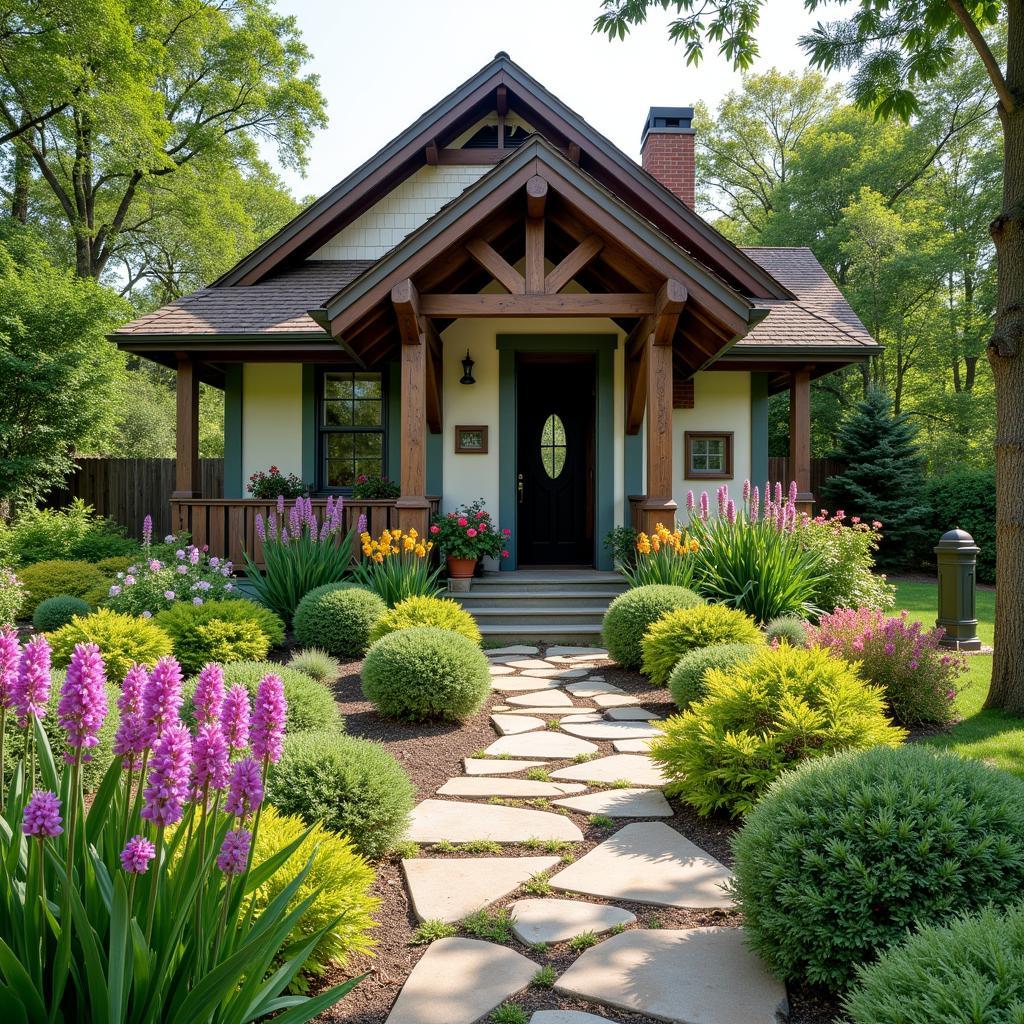 Charming Cottage Shed Nestled in a Garden Setting