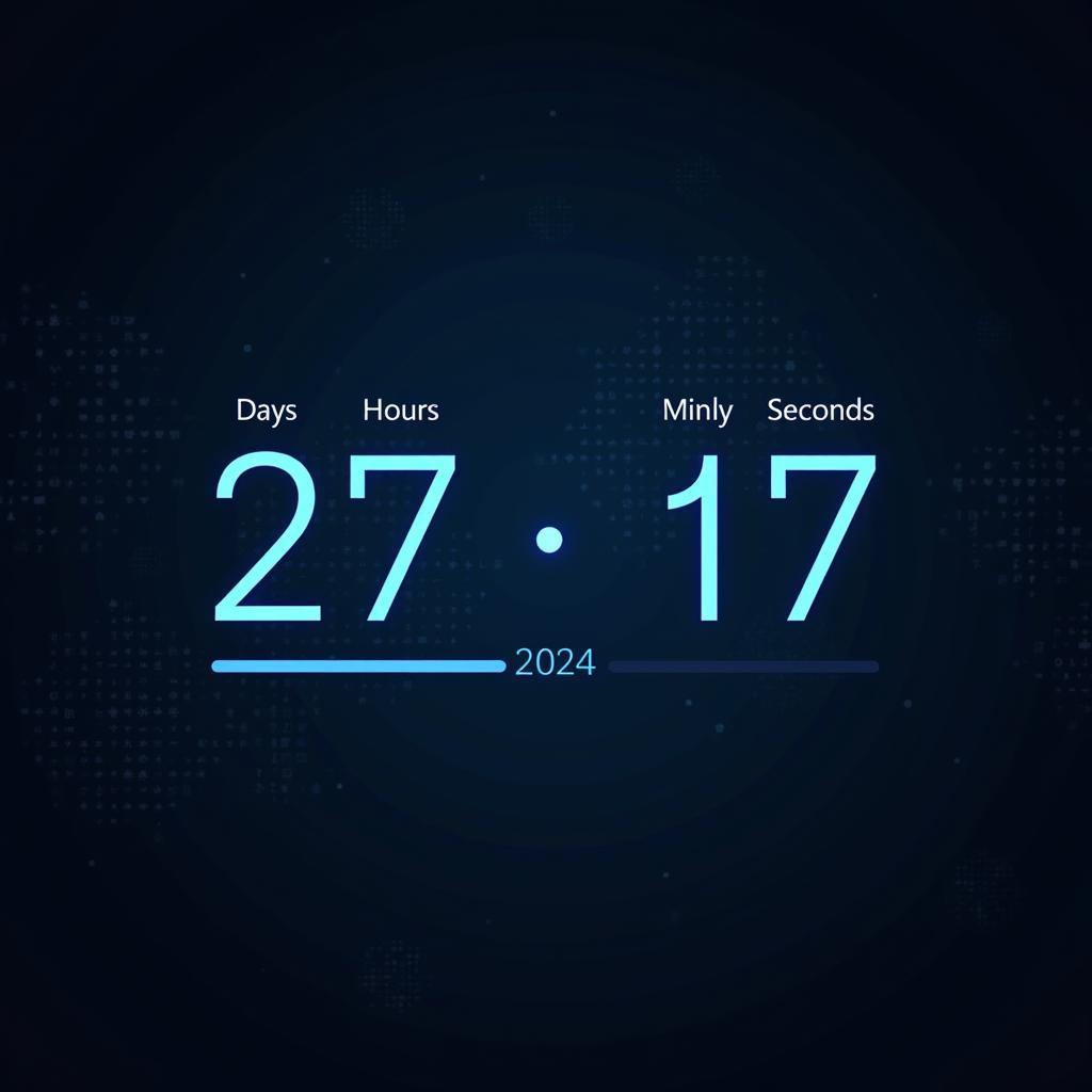 Digital Countdown Timer for July 27, 2024