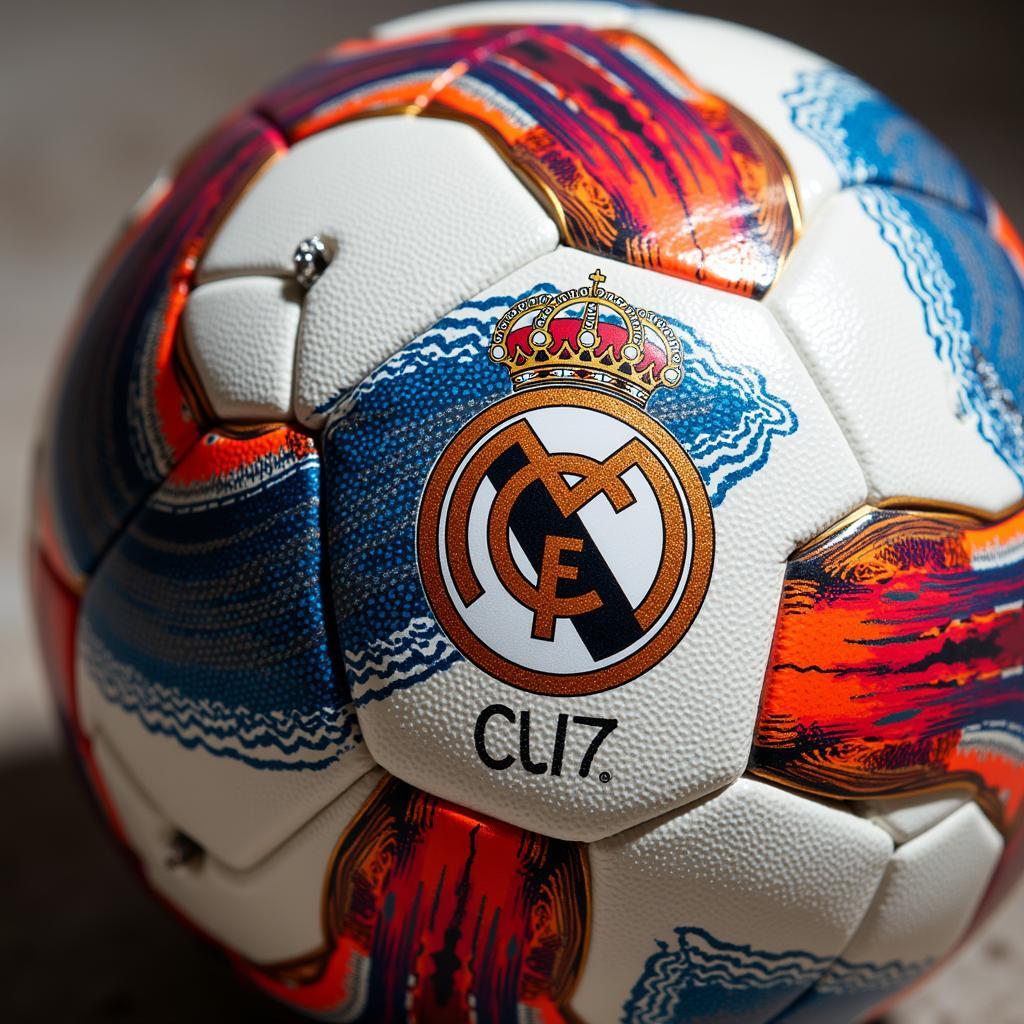 Close up of a CR7 football