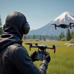 Crypto using his drone, Hack, for reconnaissance in Apex Legends