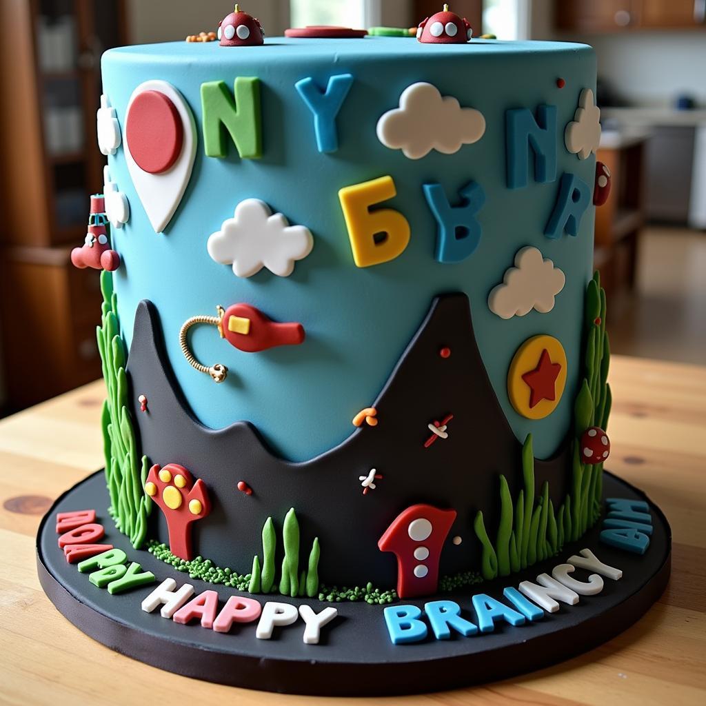 Custom gamer cake design.