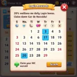 Daily Rewards Calendar System