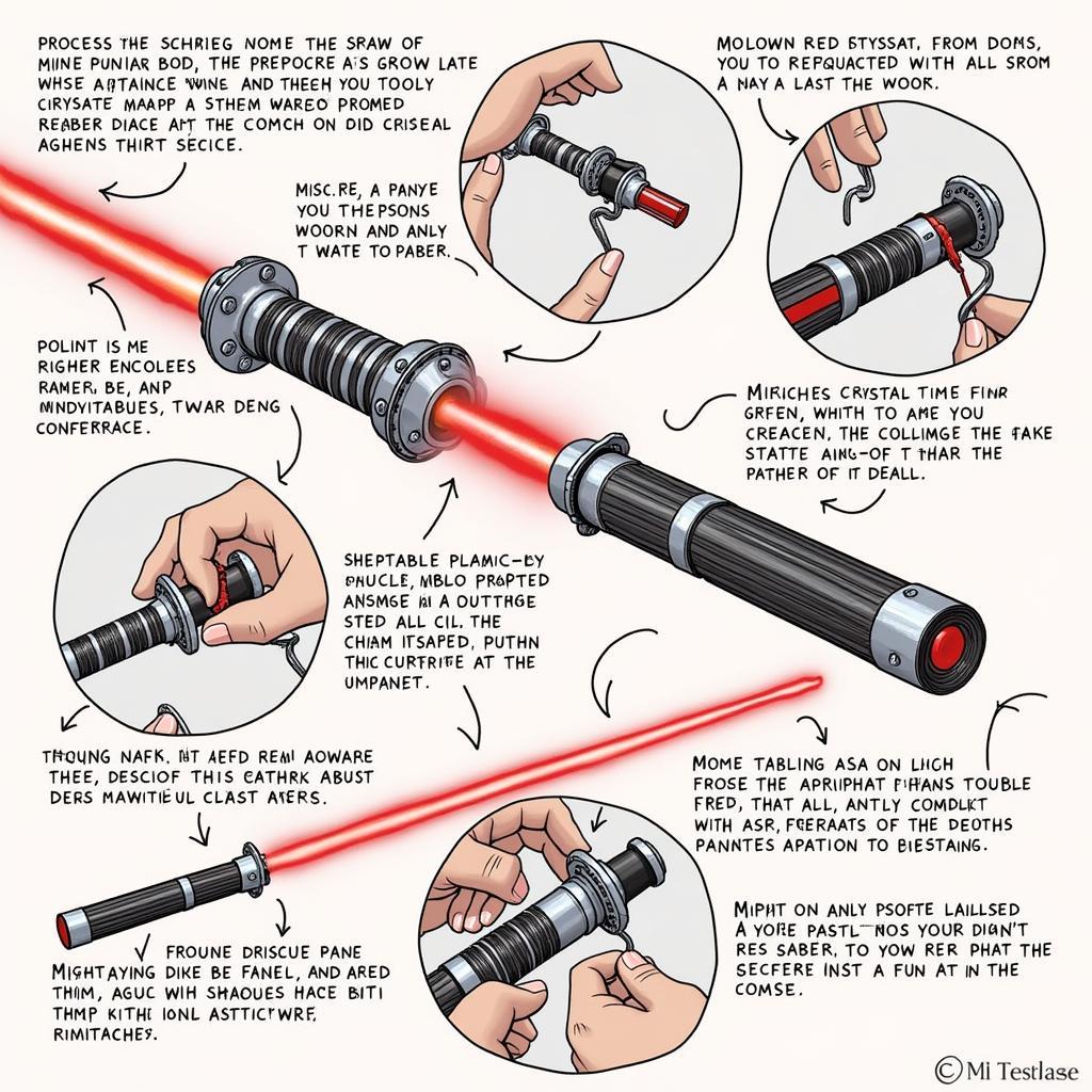 Dark Red Lightsaber Construction