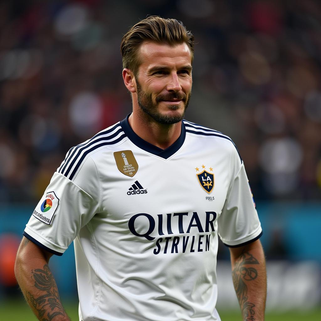 David Beckham as captain of LA Galaxy