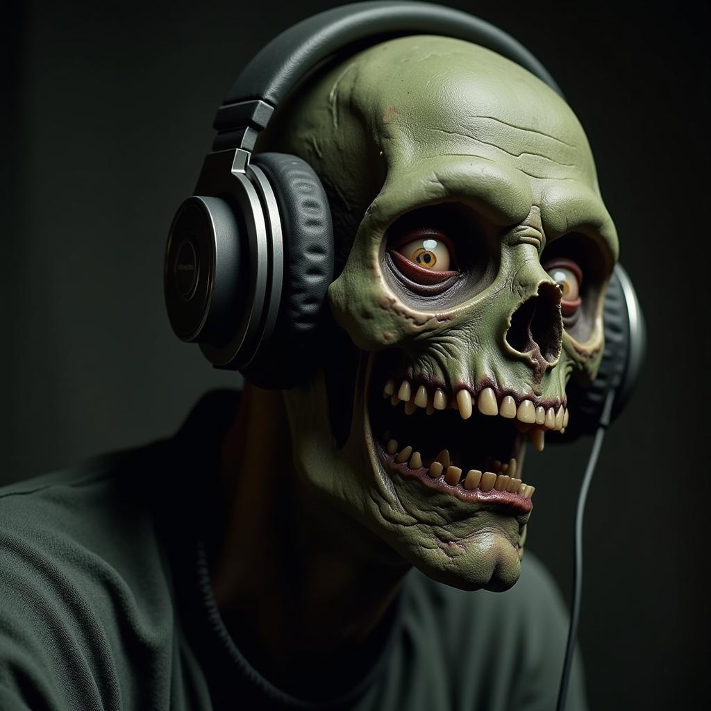 Bub the Zombie with Headphones