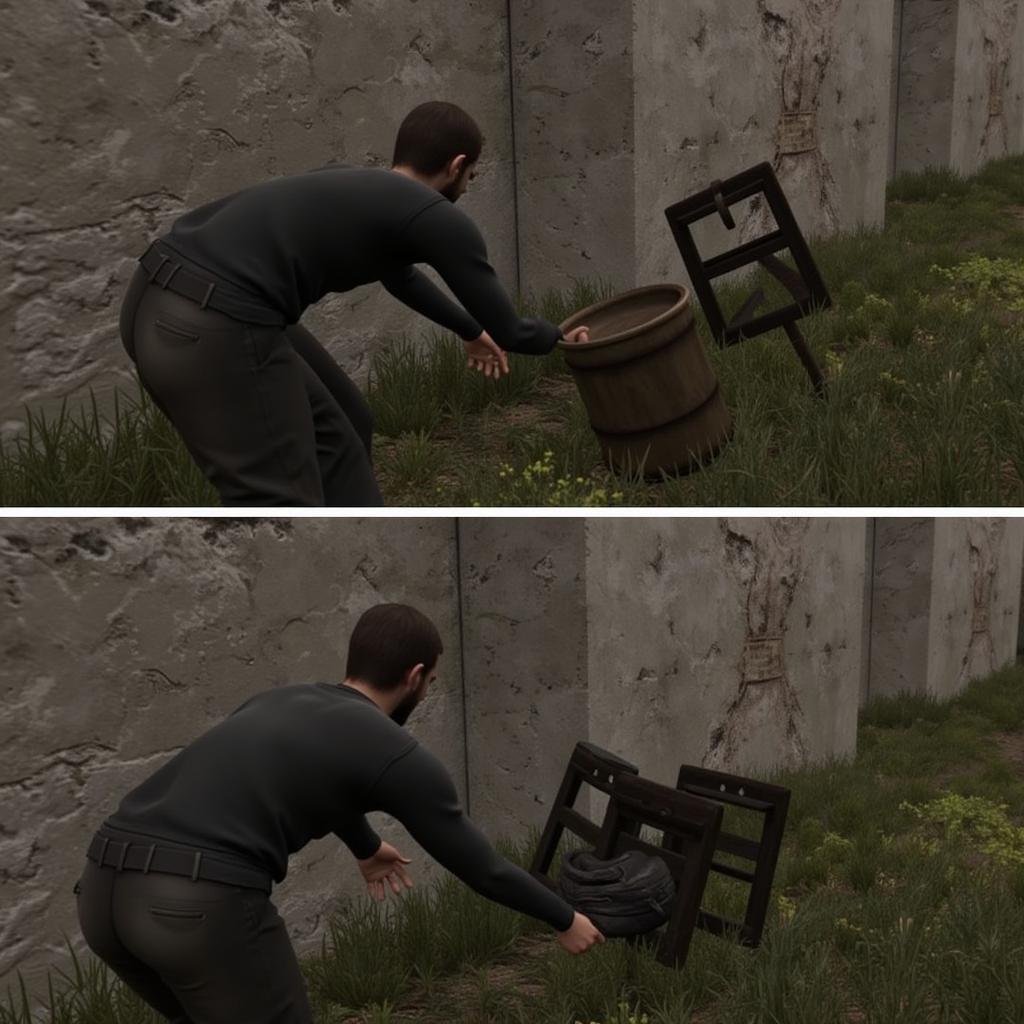 DayZ Player Retrieving Item