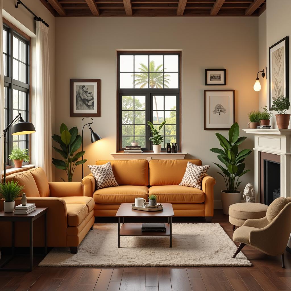 Cozy Living Room Design in a Decorative Game