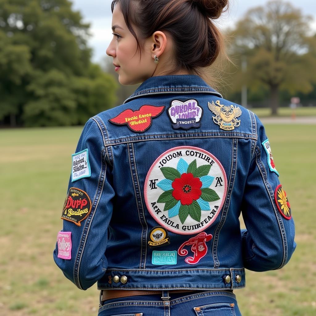 Denim Jacket with Patches