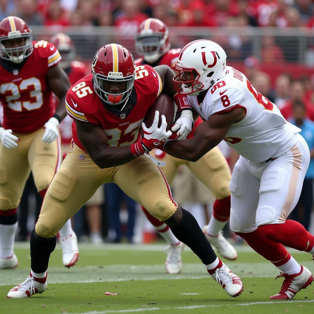 Derrick Henry running with the ball